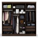 Ver imagem 5 de Guarda Roupa 6 Portas 4 Gavetas Supreme Marrom/Capuccino