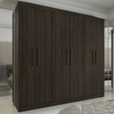 Ver imagem 1 de Guarda Roupa 6 Portas 4 Gavetas Supreme Marrom/Capuccino