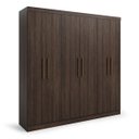 Ver imagem 3 de Guarda Roupa 6 Portas 4 Gavetas Supreme Marrom/Capuccino