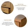 Cômoda 4 Gavetas 100% Madeira Maciça Linha Ouro - 7