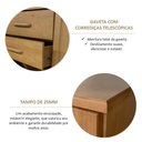 Ver imagem 7 de Cômoda 4 Gavetas 100% Madeira Maciça Linha Ouro Marrom/Freijo