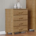 Ver imagem 1 de Cômoda 4 Gavetas 100% Madeira Maciça Linha Ouro