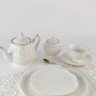Jogo Para Chá Em Porcelana Com Filete Dourado (14 Peças) - 4
