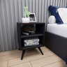 Mesa de Cabeceira com Pés Mesinha Madeira Criado Quarto Nicho - 1