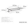 Toalheiro Rack 50 Cm Inox - Kromus Rd0110-50 - 3