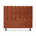 Ver imagem 4 de Cabeceira Carla King para Cama Box Madeira Macica Veludo Terracota Click Home