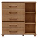 Ver imagem 7 de Cômoda 5 Gavetas 1 Porta 100% Madeira Maciça Linha Ouro