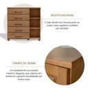Ver imagem 6 de Cômoda 5 Gavetas 1 Porta 100% Madeira Maciça Linha Ouro