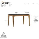 Ver imagem 2 de Mesa de Jantar Aurea 120x80 cm com Vidro Cinamomo Preto - New Ceval