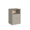 Ver imagem 4 de Mesa Cabeceira 2 Gavetas Aurora 42,5cm x 65,5cm x 38,8cm Cinza