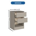 Ver imagem 5 de Mesa Cabeceira 2 Gavetas Aurora 42,5cm x 65,5cm x 38,8cm Cinza