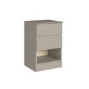Ver imagem 3 de Mesa Cabeceira 2 Gavetas Aurora 42,5cm x 65,5cm x 38,8cm Cinza