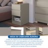 Mesa Cabeceira 2 Gavetas Aurora 42,5cm X 65,5cm X 38,8cm - 7