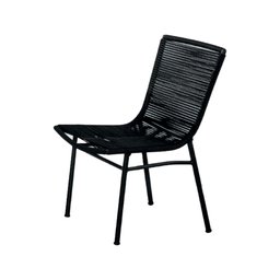 Kit Mesa Prime em Aluminio Ripado 1,00m com 4 Cadeiras Prime em Aluminio e Corda Nautica Preta - 3