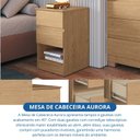Ver imagem 7 de Mesa Cabeceira 2 Gavetas Aurora 65,5cm x 42,5cm x 38,8cm Marrom