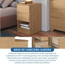 Ver imagem 7 de Mesa Cabeceira 2 Gavetas Aurora 65,5cm x 42,5cm x 38,8cm Marrom