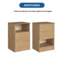 Ver imagem 6 de Mesa Cabeceira 2 Gavetas Aurora 65,5cm X 42,5cm X 38,8cm