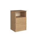 Ver imagem 3 de Mesa Cabeceira 2 Gavetas Aurora 65,5cm x 42,5cm x 38,8cm Marrom