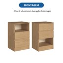 Ver imagem 6 de Mesa Cabeceira 2 Gavetas Aurora 65,5cm x 42,5cm x 38,8cm Marrom