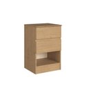 Ver imagem 4 de Mesa Cabeceira 2 Gavetas Aurora 65,5cm x 42,5cm x 38,8cm Marrom