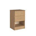 Ver imagem 4 de Mesa Cabeceira 2 Gavetas Aurora 65,5cm x 42,5cm x 38,8cm Marrom