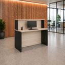 Ver imagem 4 de Balcão de Atendimento para Loja e Recepção Comercial 120x60cm + Cadeira de Escritório Ergonômica