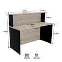 Ver mais imagens de Balcão de Atendimento para Loja e Recepção Comercial 120x60cm + Cadeira de Escritório Ergonômica