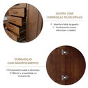 Ver imagem 5 de Cômoda para Quarto 5 Gavetas e 1 Porta Madeira Maciça Ouro Marrom/Café