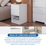 Mesa Cabeceira 2 Gavetas Aurora 65,5cm X 42,5cm 38,8cm - 7