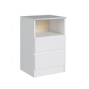 Ver imagem 4 de Mesa Cabeceira 2 Gavetas Aurora 65,5cm x 42,5cm 38,8cm Branco