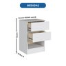 Mesa Cabeceira 2 Gavetas Aurora 65,5cm X 42,5cm 38,8cm - 5