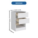 Ver imagem 5 de Mesa Cabeceira 2 Gavetas Aurora 65,5cm x 42,5cm 38,8cm Branco