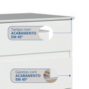 Ver mais imagens de Mesa Cabeceira 2 Gavetas Aurora 65,5cm x 42,5cm 38,8cm Branco