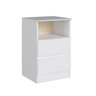 Mesa Cabeceira 2 Gavetas Aurora 65,5cm X 42,5cm 38,8cm - 4