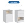 Mesa Cabeceira 2 Gavetas Aurora 65,5cm X 42,5cm 38,8cm - 6