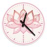 Relógio de Parede Decorativo Flor de Lótus Rosa 35cm - 1
