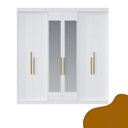 Ver imagem 4 de Guarda Roupa Casal 6 Portas Lugano com Espelho Branco