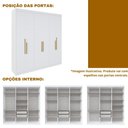 Ver mais imagens de Guarda Roupa Casal 6 Portas Lugano com Espelho Branco