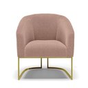 Ver imagem 1 de Poltrona Decorativa Industrial Dourado Stella Bouclê D03 Rose