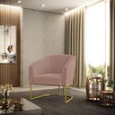 Ver imagem 3 de Poltrona Decorativa Industrial Dourado Stella Bouclê D03 Rose