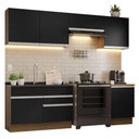 Ver imagem 3 de Armário de Cozinha Completa 260cm Rustic/Preto Glamy Madesa 04