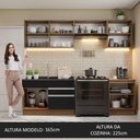 Ver imagem 7 de Armário de Cozinha Completa 260cm Rustic/Preto Glamy Madesa 04