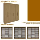 Ver mais imagens de Guarda Roupa Casal 6 Portas Lugano com Espelho Marrom/Cedro