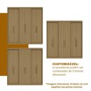 Ver imagem 7 de Guarda Roupa Casal 6 Portas Lugano com Espelho Marrom/Cedro