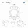 Assento Sanitário Laqueado Soft Close Sabatini Verde Claro para Vaso Icasa - 3