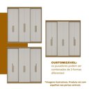 Ver imagem 7 de Guarda-Roupa Casal 6 Portas Lugano com Espelho Branco/Cedro/Off White