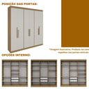 Ver mais imagens de Guarda-roupa Casal 6 Portas Lugano com Espelho
