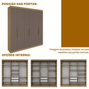 Ver mais imagens de Guarda Roupa Casal 6 Portas Lugano com Espelho Cinza/Cedro/Fendi