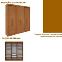 Ver mais imagens de Guarda Roupa Casal 6 Portas Lugano com Espelho Marrom/Carvalho