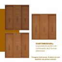 Ver imagem 7 de Guarda Roupa Casal 6 Portas Lugano com Espelho Marrom/Carvalho